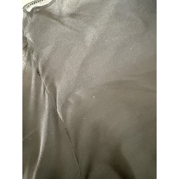 Vintage Sheer Silk Black Maxi Dress Bias Cut Medium Tank Gown Delicate Fairy - Picture 8 of 8